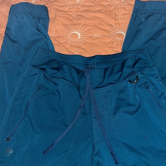 Healing Hands Dante Jogger Scrub Pants SMALL SHORT Caribbean Blue - Picture 3 of 4